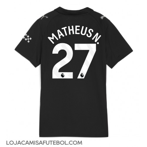 Camisa de Futebol Manchester City Matheus Nunes #27 Equipamento Secundário Mulheres 2025-26 Manga Curta Camisa de Futebol Manchester City Matheus Nunes #27 Equipamento Secundário Mulheres 2025-26 Manga Curta